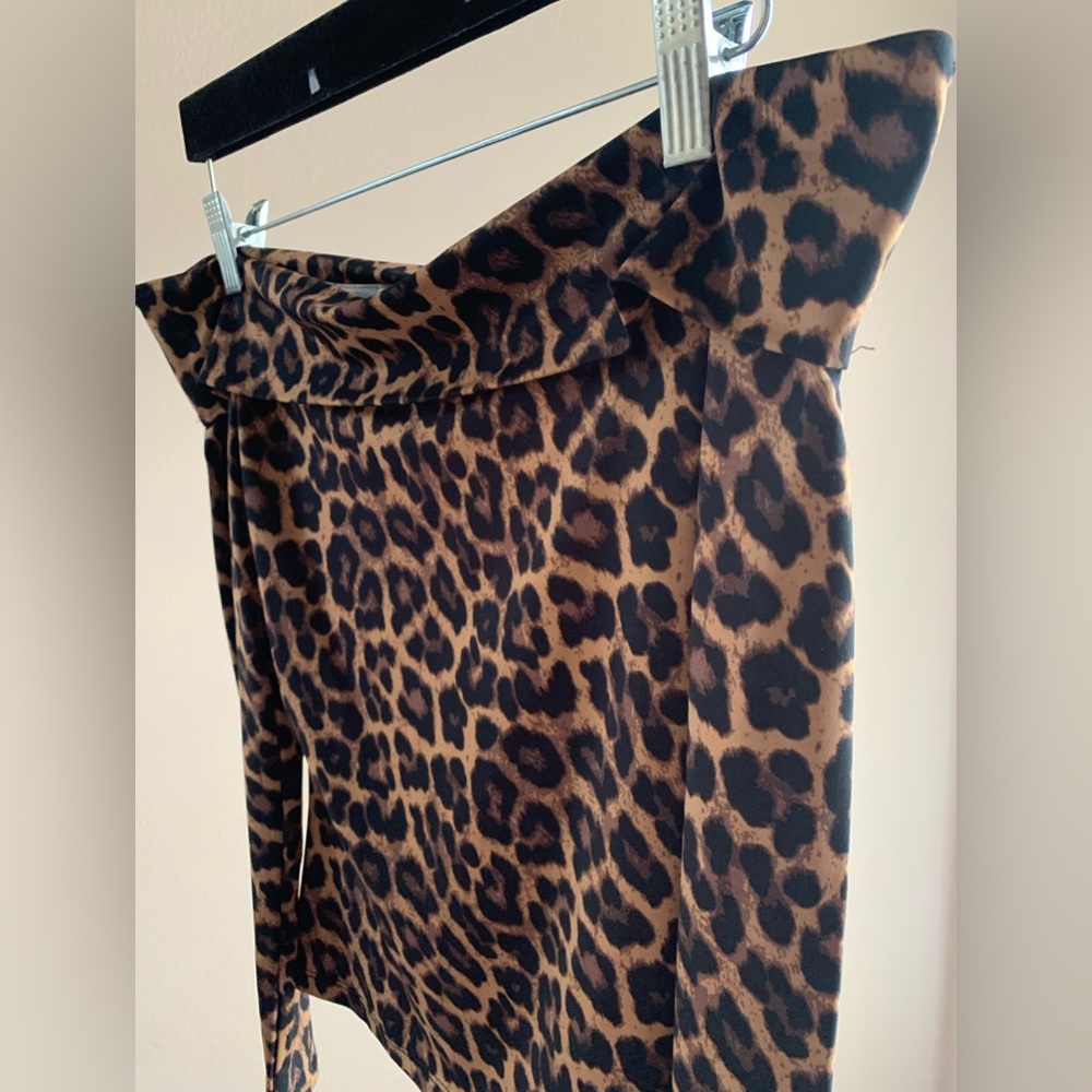 Leopard Off The Shoulders Top